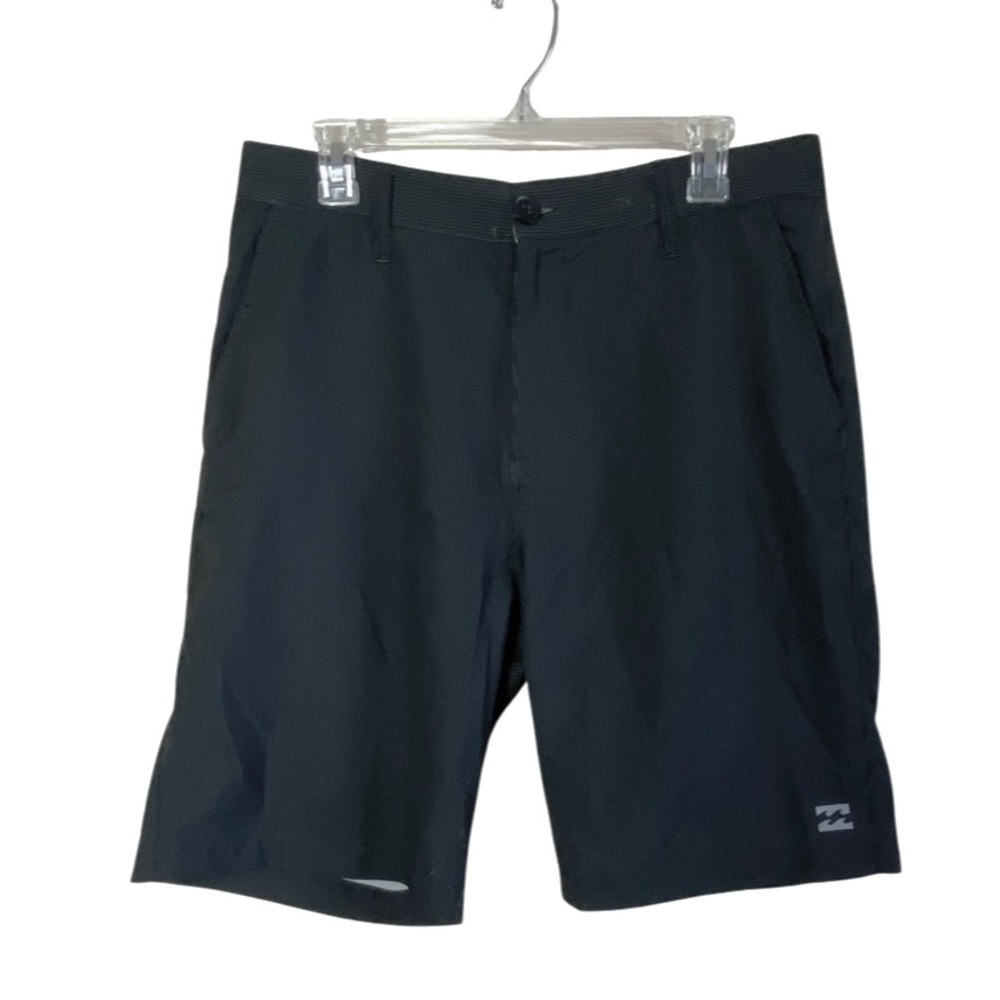 Billabong Quad Platinum Stretch Black & Gray Pinstripe Stretch Board Shorts 34”